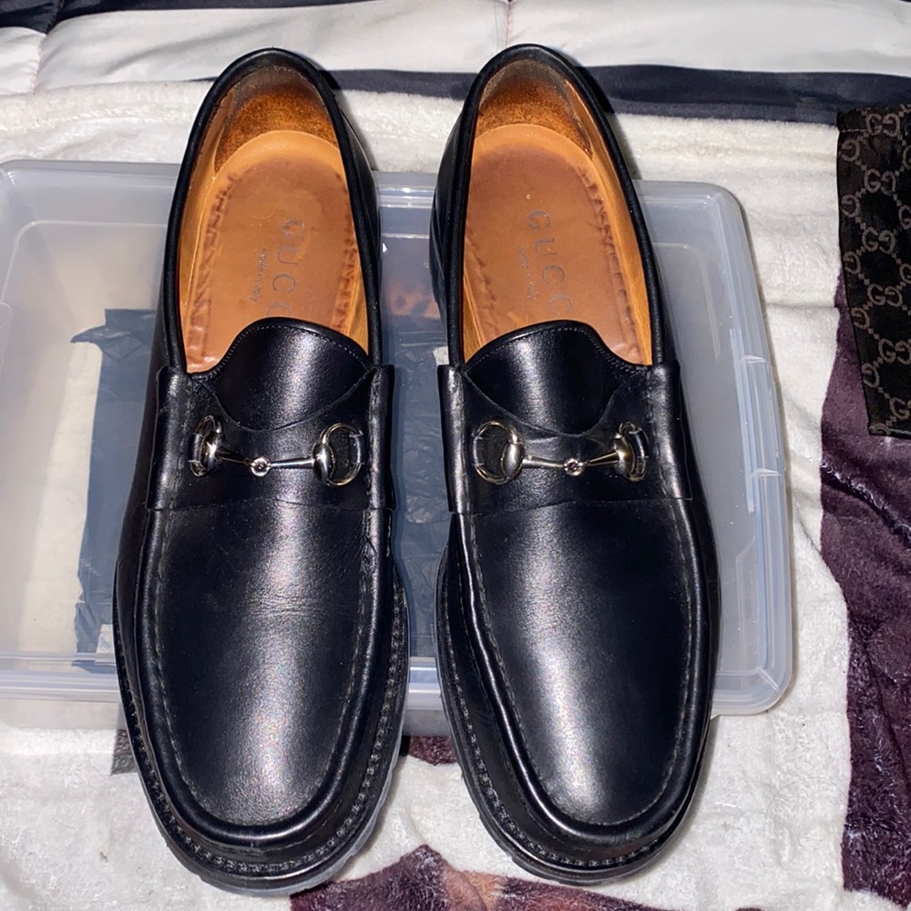 Gucci men’s leather moccasins